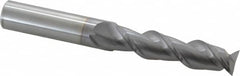 Niagara Cutter - 5/8", 2-1/2" LOC, 5/8" Shank Diam, 5" OAL, 2 Flute, Solid Carbide Square End Mill - Single End, TiCN Finish, Spiral Flute, 45° Helix, Centercutting, Right Hand Cut, Right Hand Flute, Series A245 - Americas Industrial Supply