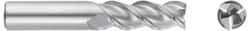 Niagara Cutter - 3/4", 1" LOC, 3/4" Shank Diam, 3" OAL, 3 Flute, Solid Carbide Square End Mill - Single End, Uncoated, Spiral Flute, 45° Helix, Centercutting, Right Hand Cut, Right Hand Flute, Series A345 - Americas Industrial Supply