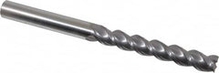 Niagara Cutter - 1/2", 3-1/8" LOC, 1/2" Shank Diam, 6" OAL, 3 Flute, Solid Carbide Square End Mill - Single End, TiCN Finish, Spiral Flute, 45° Helix, Centercutting, Right Hand Cut, Right Hand Flute, Series A345 - Americas Industrial Supply