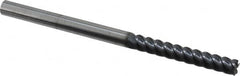 Niagara Cutter - 3/8", 2-1/2" LOC, 3/8" Shank Diam, 6" OAL, 5 Flute, Solid Carbide Square End Mill - Single End, TiAlN Finish, Spiral Flute, 45° Helix, Centercutting, Right Hand Cut, Right Hand Flute, Series S545 - Americas Industrial Supply