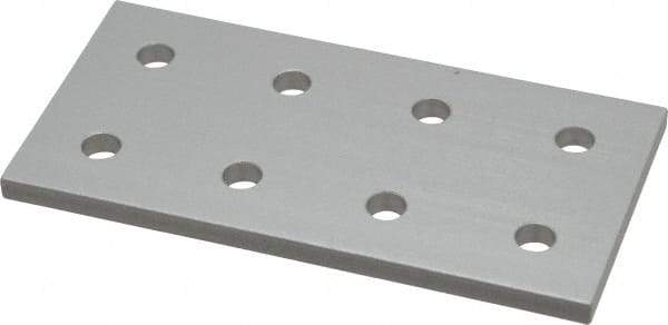 80/20 Inc. - 2" Wide, 4" High, Open Shelving 8 Hole Joining Strip - Aluminum, Use with Series 10 & Bolt Kit 3321 - Americas Industrial Supply