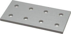 80/20 Inc. - 2" Wide, 4" High, Open Shelving 8 Hole Joining Strip - Aluminum, Use with Series 10 & Bolt Kit 3321 - Americas Industrial Supply