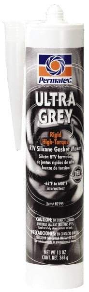 Permatex - 13 oz Gasket Maker - -65 to 650°F, Gray, Comes in Cartridge - Americas Industrial Supply