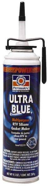 Permatex - 9-1/2 oz Gasket Maker - -65 to 500°F, Blue, Comes in PowerBead Pressurized Can - Americas Industrial Supply