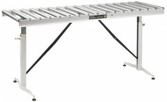 HTC - 66 Inch Long x 43-1/2 Inch High Portable Folding Conveyor - 500 Lbs. Limit, with 17 and 24 Inch Wide Rollers - Americas Industrial Supply