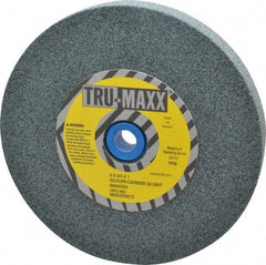 Tru-Maxx - 60 Grit Silicon Carbide Bench & Pedestal Grinding Wheel - 6" Diam x 1" Hole x 3/4" Thick, 5410 Max RPM, K Hardness, Medium Grade , Vitrified Bond - Americas Industrial Supply