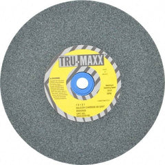 Tru-Maxx - 60 Grit Silicon Carbide Bench & Pedestal Grinding Wheel - 7" Diam x 1" Hole x 1" Thick, 3600 Max RPM, K Hardness, Medium Grade , Vitrified Bond - Americas Industrial Supply