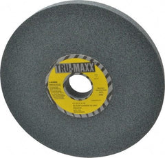 Tru-Maxx - 80 Grit Silicon Carbide Bench & Pedestal Grinding Wheel - 8" Diam x 1-1/4" Hole x 3/4" Thick, 3600 Max RPM, K Hardness, Medium Grade , Vitrified Bond - Americas Industrial Supply