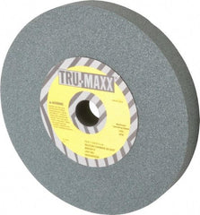 Tru-Maxx - 80 Grit Silicon Carbide Bench & Pedestal Grinding Wheel - 10" Diam x 1-1/4" Hole x 1-1/4" Thick, 3250 Max RPM, K Hardness, Medium Grade , Vitrified Bond - Americas Industrial Supply