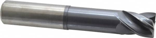 Accupro - 1" Diam 4 Flute Solid Carbide 0.02" Chamfer Width Corner Chamfer End Mill - Americas Industrial Supply