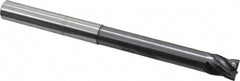Accupro - 1/2", 4 Flute, Single End, Solid Carbide, Corner Chamfer End Mill - 6" OAL, Right Hand Flute, 5/8" LOC, Right Hand Cut, 3-3/8" Extended Reach - Americas Industrial Supply