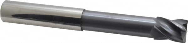 Accupro - 3/4", 4 Flute, Single End, Solid Carbide, Corner Chamfer End Mill - 6" OAL, Right Hand Flute, 1" LOC, Right Hand Cut, 3-3/8" Extended Reach - Americas Industrial Supply