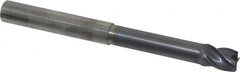 Accupro - 3/8", 4 Flute, Single End, Solid Carbide, Corner Chamfer End Mill - 4" OAL, Right Hand Flute, 1/2" LOC, Right Hand Cut, 2-1/8" Extended Reach - Americas Industrial Supply