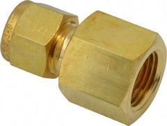 Ham-Let - 3/8" OD, Brass Female Connector - Comp x FNPT Ends - Americas Industrial Supply