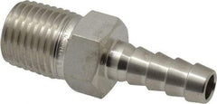 Ham-Let - 1/4" Grade 316 Stainless Steel Pipe Hose Connector - Barb x MNPT End Connections, 7,200 psi - Americas Industrial Supply