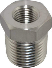 Ham-Let - 1/2 x 1/4" Grade 316 Stainless Steel Pipe Hex Bushing - MNPT x FNPT End Connections, 6,200 psi - Americas Industrial Supply