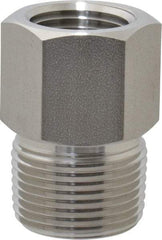 Ham-Let - 3/4 x 1/2" Grade 316 Stainless Steel Pipe Hex Bushing - MNPT x FNPT End Connections, 4,600 psi - Americas Industrial Supply