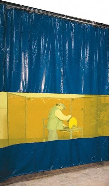 Steiner - 6 Ft. Wide x 10 Ft. High, Vinyl Welding Welding Curtain Kit - Yellow with Universal Mounting Hardware - Americas Industrial Supply