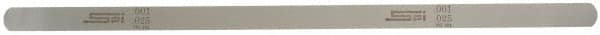 SPI - 0.07mm Thick x 1/2 Inch Wide x 12 Inch Leaf Length, Parallel Feeler Gage - High Carbon Steel - Americas Industrial Supply