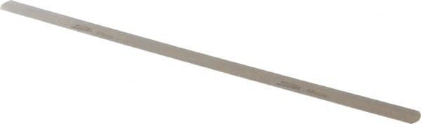 SPI - 0.45mm Thick x 1/2 Inch Wide x 12 Inch Leaf Length, Parallel Feeler Gage - High Carbon Steel - Americas Industrial Supply