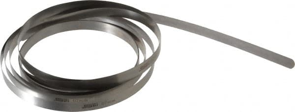 SPI - 0.07mm Thick x 10 Ft. Long x 1/2 Inch Wide, Feeler Stock Roll - High Carbon Steel - Americas Industrial Supply