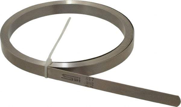SPI - 0.017 Inch Thick x 25 Ft. Long x 1/2 Inch Wide, Feeler Stock Roll - High Carbon Steel - Americas Industrial Supply