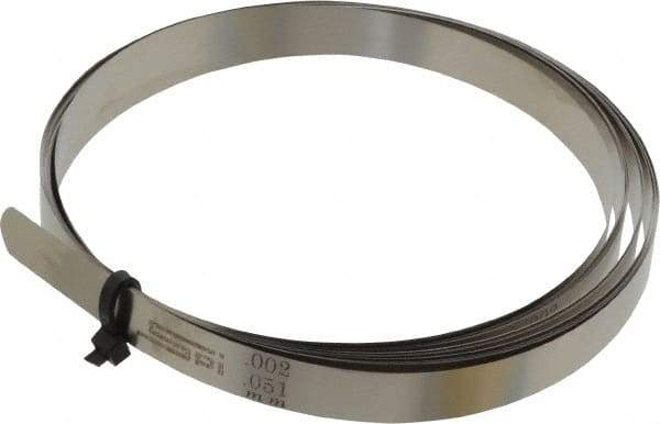 SPI - 0.002 Inch Thick x 25 Ft. Long x 1/2 Inch Wide, Feeler Stock Roll - High Carbon Steel - Americas Industrial Supply