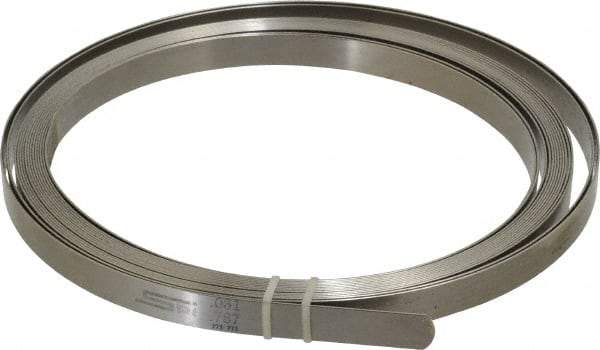 SPI - 0.031 Inch Thick x 25 Ft. Long x 1/2 Inch Wide, Feeler Stock Roll - High Carbon Steel - Americas Industrial Supply