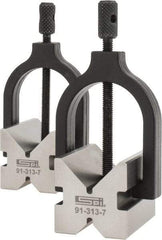 SPI - 1/2 to 1-3/32" Capacity, 90° Angle, Hardened Steel V-Block - 2" Long x 1-1/2" Wide x 1-1/2" High, Sold as 2 Block Set - Americas Industrial Supply