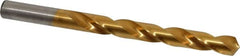 Hertel - 29/64" 118° High Speed Steel Jobber Drill - TiN Finish, Right Hand Cut, Spiral Flute, Straight Shank, 5-5/8" OAL, Standard Point - Americas Industrial Supply