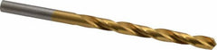 Hertel - #3 118° High Speed Steel Jobber Drill - TiN Finish, Right Hand Cut, Spiral Flute, Straight Shank, 3-3/4" OAL, Standard Point - Americas Industrial Supply