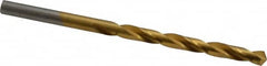 Hertel - #6 118° High Speed Steel Jobber Drill - TiN Finish, Right Hand Cut, Spiral Flute, Straight Shank, 3-3/4" OAL, Standard Point - Americas Industrial Supply