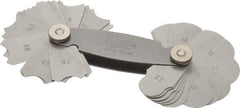 SPI - 32 Piece, 7.5 to 15 mm Radius, Stainless Steel Radius Gage Set - Style B, 0.5 mm Graduation - Americas Industrial Supply
