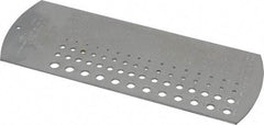 SPI - #60 Wire to #1 Wire Hole Size Drill Gage - 6 Inch Long, 2-1/2 Inch Wide, 60 Holes - Americas Industrial Supply