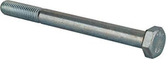 Value Collection - M12x1.75mm Metric Coarse, 130mm Length Under Head Hex Head Cap Screw - Partially Threaded, Grade 8.8 Steel, Zinc-Plated Finish, 19mm Hex - Americas Industrial Supply