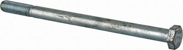Value Collection - M12x1.75mm Metric Coarse, 180mm Length Under Head Hex Head Cap Screw - Partially Threaded, Grade 8.8 Steel, Zinc-Plated Finish, 19mm Hex - Americas Industrial Supply