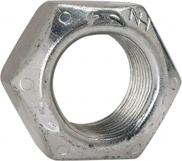 Value Collection - 3/4-16 UNF Grade C Hex Lock Nut with Distorted Thread - 1-1/8" Width Across Flats, Cadmium Clear-Plated Finish - Americas Industrial Supply