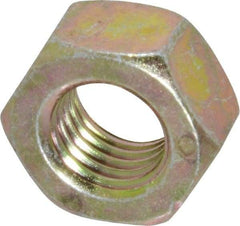 Value Collection - 5/16-24 UNF Steel Right Hand Hex Nut - 1/2" Across Flats, 17/64" High, Zinc Yellow Dichromate Finish - Americas Industrial Supply