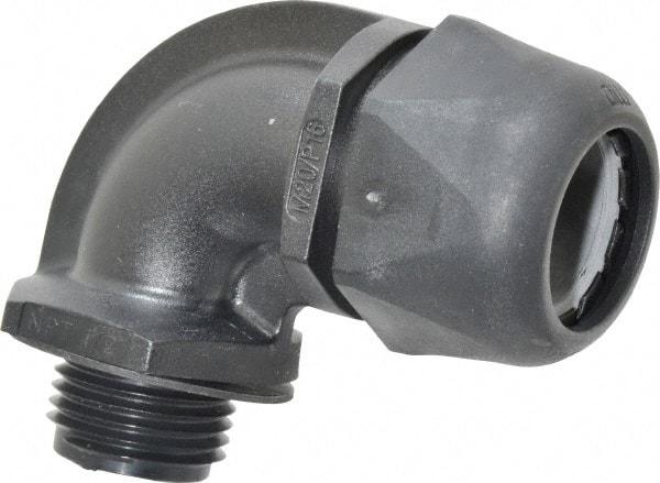 Murrplastik - 1/2" Trade, Nylon Compression Angled Liquidtight Conduit Connector - Noninsulated - Americas Industrial Supply