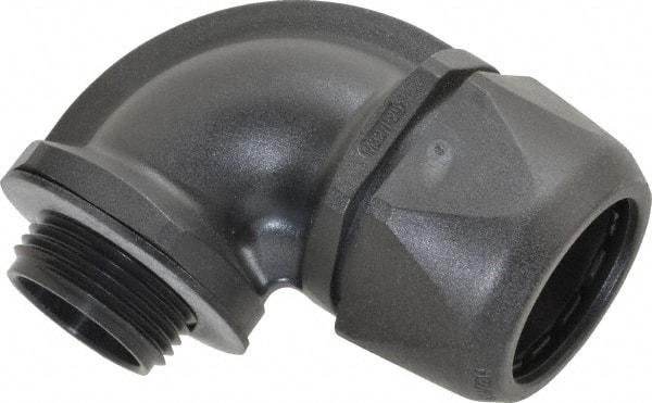 Murrplastik - 1" Trade, Nylon Compression Angled Liquidtight Conduit Connector - Noninsulated - Americas Industrial Supply