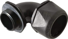 Murrplastik - 1-1/4" Trade, Nylon Compression Angled Liquidtight Conduit Connector - Noninsulated - Americas Industrial Supply