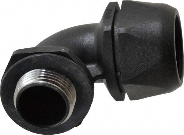 Murrplastik - 1" Trade, Nylon Compression Angled Liquidtight Conduit Connector - Noninsulated - Americas Industrial Supply