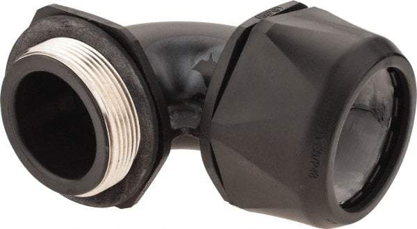 Murrplastik - 2" Trade, Nylon Compression Angled Liquidtight Conduit Connector - Noninsulated - Americas Industrial Supply