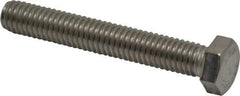 Value Collection - 3/8-16 UNC, 2-1/2" Length Under Head Hex Head Cap Screw - Fully Threaded, Grade 316 Stainless Steel, Uncoated, 9/16" Hex - Americas Industrial Supply