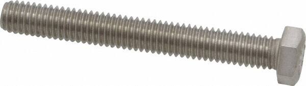 Value Collection - 3/8-16 UNC, 3" Length Under Head Hex Head Cap Screw - Fully Threaded, Grade 316 Stainless Steel, Uncoated, 9/16" Hex - Americas Industrial Supply
