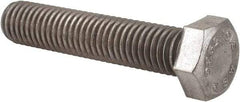 Value Collection - 1/2-13 UNC, 2-1/2" Length Under Head Hex Head Cap Screw - Fully Threaded, Grade 316 Stainless Steel, Uncoated, 3/4" Hex - Americas Industrial Supply
