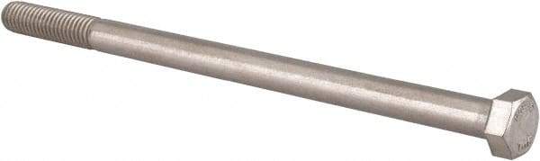 Value Collection - 3/8-16 UNC, 6-1/2" Length Under Head Hex Head Cap Screw - Partially Threaded, Grade 18-8 Stainless Steel, Uncoated, 9/16" Hex - Americas Industrial Supply