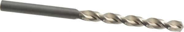 Guhring - #5 130° High Speed Steel Jobber Drill - Bright Finish, Right Hand Cut, Parabolic Flute, Straight Shank, 3-3/8" OAL, Standard Point - Americas Industrial Supply
