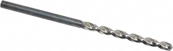 Guhring - #38 130° High Speed Steel Jobber Drill - Bright Finish, Right Hand Cut, Parabolic Flute, Straight Shank, 2-1/4" OAL, Standard Point - Americas Industrial Supply
