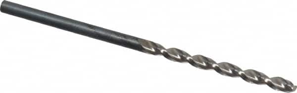 Guhring - #40 130° High Speed Steel Jobber Drill - Bright Finish, Right Hand Cut, Parabolic Flute, Straight Shank, 2-1/4" OAL, Standard Point - Americas Industrial Supply
